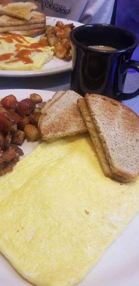 Sausage & Cheese Omelette with Toast
